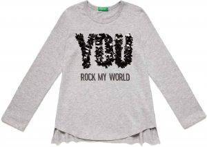 ΜΠΛΟΥΖΑ ΜΑΚΡΥΜΑΝΙΚΗ BENETTON ROCK GIRL LUG ΓΚΡΙ ΜΕΛΑΝΖΕ (130 CM)-(7-8 ΕΤΩΝ) ΜΠΛΟΥΖΑ ΜΑΚΡΥΜΑΝΙΚΗ BENETTON ROCK GIRL LUG ΓΚΡΙ ΜΕΛΑΝΖΕ (130 CM)-(7-8 ΕΤΩΝ)