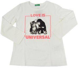 ΜΠΛΟΥΖΑ ΜΑΚΡΥΜΑΝΙΚΗ BENETTON TSHIRTMAN GIRL ΛΕΥΚΟ ΜΠΛΟΥΖΑ ΜΑΚΡΥΜΑΝΙΚΗ BENETTON TSHIRTMAN GIRL ΛΕΥΚΟ