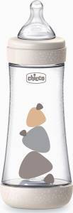 ΜΠΙΜΠΕΡΟ ΠΛΑΣΤΙΚΟ CHICCO P5 UNISEX 300ML ΜΕ ΘΗΛΗ ΣΙΛΙΚΟΝΗ 4Μ+