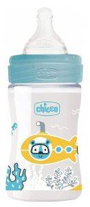 ΜΠΙΜΠΕΡΟ ΠΛΑΣΤΙΚΟ CHICCO WELL BEING ΣΙΕΛ 150ML ΘΗΛΗ ΣΙΛΙΚΟΝΗΣ 0Μ+