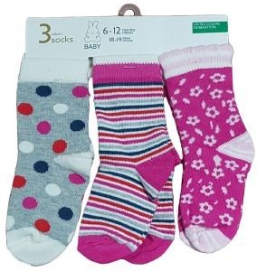 ΚΑΛΤΣΕΣ BENETTON SOCKS FASHION ΦΟΥΞΙΑ/ΣΚΟΥΡΟ ΜΠΛΕ/ΡΟΖ 3ΤΜΧ (0-6 ΜΗΝΩΝ)-(16-17) ΚΑΛΤΣΕΣ BENETTON SOCKS FASHION ΦΟΥΞΙΑ/ΣΚΟΥΡΟ ΜΠΛΕ/ΡΟΖ 3ΤΜΧ (0-6 ΜΗΝΩΝ)-(16-17)
