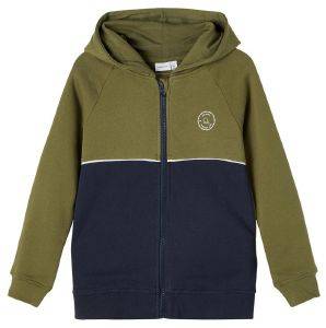 NAME IT HOODIE ΜΕ ΦΕΡΜΟΥΑΡ NAME IT 13194597 NKMLATOS ΠΡΑΣΙΝΟ/ΜΑΥΡΟ (134-140 CM)-(9-10 ΕΤΩΝ)