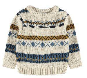 ΠΟΥΛΟΒΕΡ NAME IT 13195831 NMMOSMOLIN ΕΚΡΟΥ/ΜΟΥΣΤΑΡΔΙ/ΜΠΛΕ