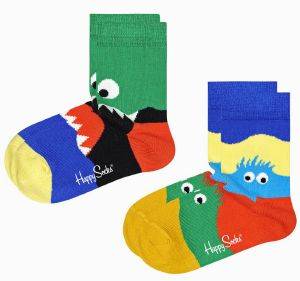  HAPPY SOCKS 2-PACK KIDS MONSTERS SOCKS KMON02-0200 