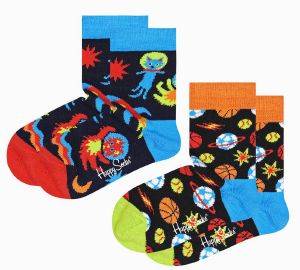  HAPPY SOCKS 2-PACK KIDS SPACETIME KSPT02-6500  /