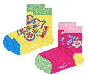  HAPPY SOCKS 2-PACK KIDS SUGAR RUSH KSWS02-2000 (EU:24-26)