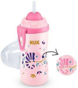 NUK ΠΑΓΟΥΡΑΚΙ NUK FLEXI CUP CHAMELEON ΜΕ ΚΑΛΑΜΑΚΙ ΠΟΥ ΑΛΛΑΖΕΙ ΧΡΩΜΑ POZ 300ML