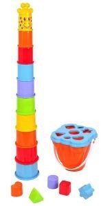    &     PLAYGO SORT & STACK GIRAFFE TOWER [2389]