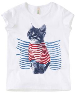 ΜΠΛΟΥΖΑ ΜΕ ΚΟΝΤΟ ΜΑΝΙΚΙ BENETTON ART I GIRL ΛΕΥΚΟ (90 CM)-(2 ΕΤΩΝ)