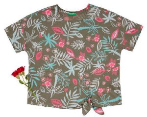 T-SHIRT BENETTON CA TROPICAL ΧΑΚΙ (170 CM)-(13-14 ΕΤΩΝ)