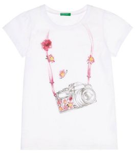 T-SHIRT BENETTON #5 HELLO SUMM G ΛΕΥΚΟ (82 CM)-(1-2 ΕΤΩΝ)