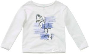 ΜΠΛΟΥΖΑ BENETTON ART 1 GIRL ΛΕΥΚΟ/ΜΠΛΕ (120 CM)-(6-7 ΕΤΩΝ)