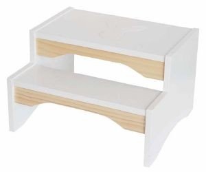 ΞΥΛΙΝΟ ΣΚΑΛΑΚΙ-ΣΚΑΜΠΟ ΑΣΠΡΟ JABADABADO 32 X 27 X 20CM ΞΥΛΙΝΟ ΣΚΑΛΑΚΙ-ΣΚΑΜΠΟ ΑΣΠΡΟ JABADABADO 32 X 27 X 20CM