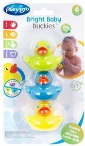 PLAYGRO ΠΑΙΧΝΙΔΙ ΜΠΑΝΙΟΥ PLAYGRO BRIGHT BABY DUCKIES 6M+ 3ΤΜΧ