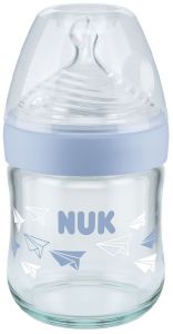 NUK ΜΠΙΜΠΕΡΟ ΓΥΑΛΙΝΟ NUK NATURE SENSE SOFT MΕ ΘΗΛΗ 0-6ΜΗΝΩΝ (S) 120ML ΣΙΕΛ