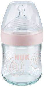 ΜΠΙΜΠΕΡΟ ΓΥΑΛΙΝΟ NUK NATURE SENSE SOFT MΕ ΘΗΛΗ 0-6ΜΗΝΩΝ (S) 120ML ΡΟΖ ΜΠΙΜΠΕΡΟ ΓΥΑΛΙΝΟ NUK NATURE SENSE SOFT MΕ ΘΗΛΗ 0-6ΜΗΝΩΝ (S) 120ML ΡΟΖ