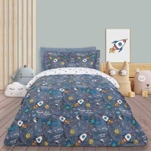 DAS HOME ΣΕΤ ΠΑΠΛΩΜΑΤΟΘΗΚΗ DAS HOME ΜΟΝΟ KID 4831 ΛΕΥΚΟ/ΓΚΡΙ/ΚΙΤΡΙΝΟ 160X240CM