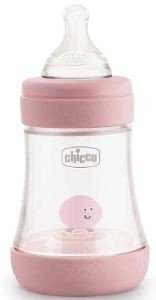 ΜΠΙΜΠΕΡΟ ΠΛΑΣΤΙΚΟ CHICCO PERFECT 5 ΡΟΖ 150ML 0M+