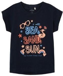 T-SHIRT NAME IT 13215037 NMFVIOLET ΣΚΟΥΡΟ ΜΠΛΕ (92 CM)-(2 ΕΤΩΝ)