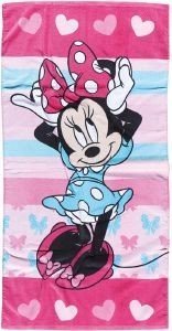 DAS HOME ΠΕΤΣΕΤΑ ΘΑΛΑΣΣΗΣ DAS HOME MINNIE HEARTS 5862 ΡΟΖ/ΠΡΑΣΙΝΟ 70X140CM