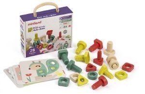 ΣΕΤ ΔΡΑΣΤΗΡΙΟΤΗΤΩΝ MINILAND ECO ACTIVITY NUTS & BOLTS ΣΕΤ ΔΡΑΣΤΗΡΙΟΤΗΤΩΝ MINILAND ECO ACTIVITY NUTS & BOLTS