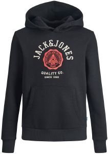 JACK - JONES HOODIE JACK - JONES 12212287 JJELOGO ΜΑΥΡΟ(116 CM)(6 ΕΤΩΝ)