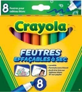 CRAYOLA CRAYOLA 8 ΜΑΡΚΑΔΟΡΟΙ ΛΕΥΚΟΥ ΠΙΝΑΚΑ