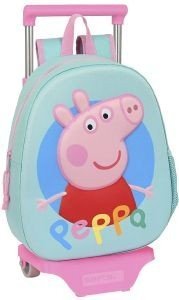 SAFTA ΣΧΟΛΙΚΗ ΤΣΑΝΤΑTΡΟΛΛΕΥ SAFTA PEPPA ΤΟ ΓΟΥΡΟΥΝΑΚΙ 3D