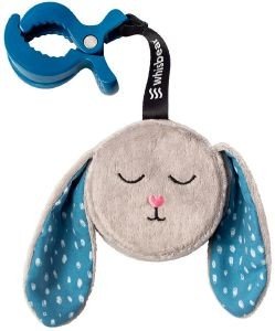 X-TREME BABY WHISBEAR HUMMING BUNNY GREY ΜΕ ΡΟΖ ΗΧΟΥΣ ΚΑΙ ΚΛΙΠΣ