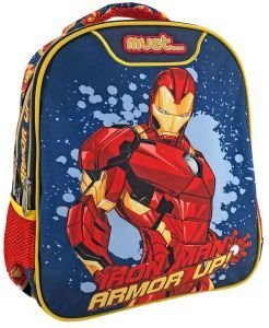 ΣΧΟΛΙΚΗ ΤΣΑΝΤΑ ΠΛΑΤΗΣ ΝΗΠΙΟΥ AVENGERS IRON MAN ARMOR UP MUST 2 ΘΗΚΕΣ