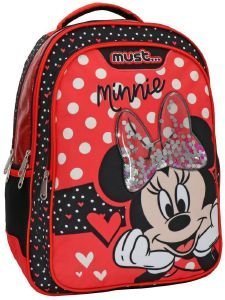 ΣΧΟΛΙΚΗ ΤΣΑΝΤΑ ΠΛΑΤΗΣ ΔΗΜΟΤΙΚΟΥ DISNEY MINNIE MOUSE MUST 3 ΘΗΚΕΣ