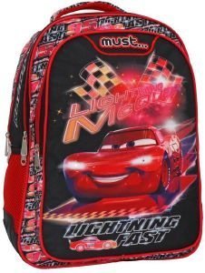 ΣΧΟΛΙΚΗ ΤΣΑΝΤΑ ΠΛΑΤΗΣ ΔΗΜΟΤΙΚΟΥ DISNEY CARS LIGHTING FAST MUST 3 ΘΗΚΕΣ