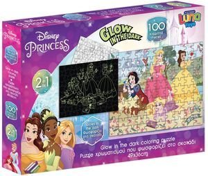 LUNA PUZZLE LUNA GLOW IN THE DARK PRINCESS 100ΤΕΜ