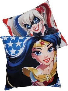 ΔΙΑΚΟΣΜΗΤΙΚΟ ΜΑΞΙΛΑΡΙ DAS HOME 5504 SUPER HERO GIRLS ΜΠΛΕ/ΚΟΚΚΙΝΟ 40Χ40CM