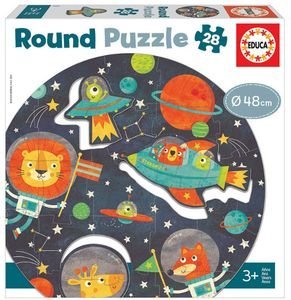 ΠΑΖΛ EDUCA ROUND PUZZLE THE SPACE 28TMX (18908)