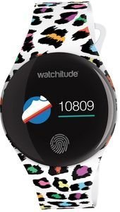 WATCHITUDE ΨΗΦΙΑΚΟ ΑΔΙΑΒΡΟΧΟ ΡΟΛΟΪ MOVE 2 WATCHITUDE ΜΕ BLUETOOTH LEOPARD PRINT ΠΟΛΥΧΡΩΜΟ