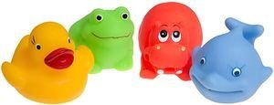 TULLO ΖΩΑΚΙΑ ΜΠΑΝΙΟΥ TULLO RUBBER ANIMALS (4 ΤΜΧ)