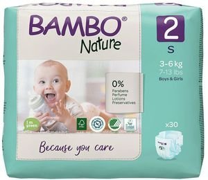 ΒΡΕΦΙΚΕΣ ΠΑΝΕΣ BAMBO NATURE ECO-FRIENDLY SIZE 2 (3-6 KG) 30ΤΜΧ ΒΡΕΦΙΚΕΣ ΠΑΝΕΣ BAMBO NATURE ECO-FRIENDLY SIZE 2 (3-6 KG) 30ΤΜΧ