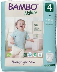 ΠΑΝΕΣ ΒΡΑΚΑΚΙ BAMBO NATURE ECO-FRIENDLY PANTS SIZE 4 (7-14 KG) 20ΜΧ ΠΑΝΕΣ ΒΡΑΚΑΚΙ BAMBO NATURE ECO-FRIENDLY PANTS SIZE 4 (7-14 KG) 20ΜΧ