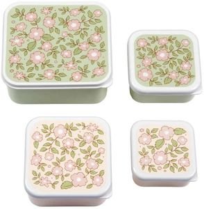 ΣΕΤ ΔΟΧΕΙΑ ΦΑΓΗΤΟΥ A LITTLE LOVELY COMPANY LUNCH BOX BLOSSOMS - SAGE ΣΕΤ ΔΟΧΕΙΑ ΦΑΓΗΤΟΥ A LITTLE LOVELY COMPANY LUNCH BOX BLOSSOMS - SAGE