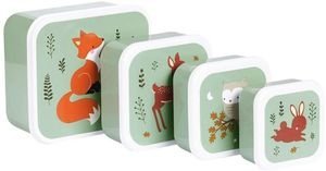 A LITTLE LOVELY COMPANY ΣΕΤ ΔΟΧΕΙΑ ΦΑΓΗΤΟΥ A LITTLE LOVELY COMPANY LUNCH BOX FOREST FRIENDS