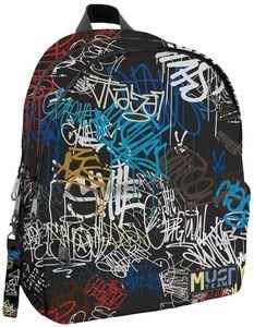 ΤΣΑΝΤΑ ΠΛΑΤΗΣ ΓΥΜΝΑΣΙΟΥ MUST INSPIRATION GRAFFITI COLORED INSIDE ΜΑΥΡΗ ΤΣΑΝΤΑ ΠΛΑΤΗΣ ΓΥΜΝΑΣΙΟΥ MUST INSPIRATION GRAFFITI COLORED INSIDE ΜΑΥΡΗ