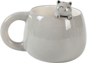 ΚΟΥΠΑ I-TOTAL CERAMIC CHARM XL2564 GREY CAT 450ML ΚΟΥΠΑ I-TOTAL CERAMIC CHARM XL2564 GREY CAT 450ML