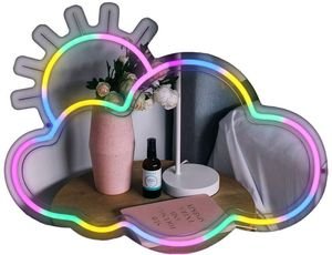 ΚΑΘΡΕΦΤΗΣ NEON LED MOOD ΣΥΝΝΕΦΟ ΗΛΙΟΣ 43.1X31,5CM ΚΑΘΡΕΦΤΗΣ NEON LED MOOD ΣΥΝΝΕΦΟ ΗΛΙΟΣ 43.1X31,5CM