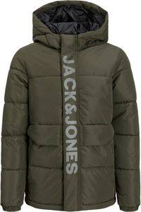 ΜΠΟΥΦΑΝ JACK & JONES JCOSPEED PUFFER 12246122 ΣΚΟΥΡΟ ΠΡΑΣΙΝΟ
