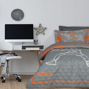 ΚΟΥΒΕΡΛΙ ΜΟΝΟ DAS HOME KIDS 4941 ΓΚΡΙ/ΠΟΡΤΟΚΑΛΙ 160Χ220CM ΚΟΥΒΕΡΛΙ ΜΟΝΟ DAS HOME KIDS 4941 ΓΚΡΙ/ΠΟΡΤΟΚΑΛΙ 160Χ220CM