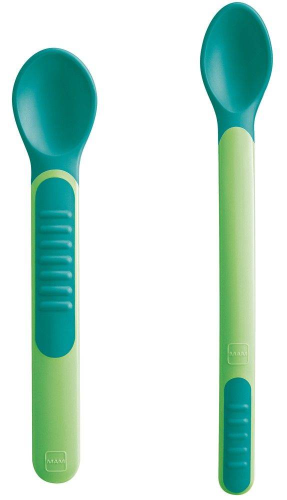 MAM ΘΕΡΜΟΕΥΑΙΣΘΗΤΑ ΚΟΥΤΑΛΑΚΙΑ MAM HEAT SENSITIVE SPOONS - COVER 2TMX. ΠΡΑΣΙΝΟ