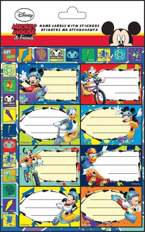 MICKEY MOUSE ΕΤΙΚΕΤΑ GLITTER MICKEY MOUSE - FRIENDS