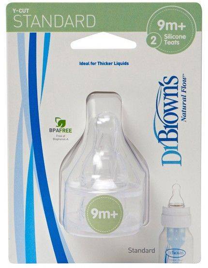 DR BROWNS ΘΗΛH ΣΙΛΙΚΟΝΗΣ DR.BROWN&#039;S ΓΙΑ ΣΤΕΝΟ ΛΑΙΜΟ 9ΜΗΝΩΝ+ 2ΤΕΜ.