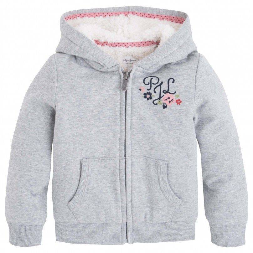 PEPE JEANS ΖΑΚΕΤΑ ΦΟΥΤΕΡ PEPE JEANS MIA ΓΚΡΙ/ΡΟΖ (110ΕΚ.)-(4-5ΕΤΩΝ)